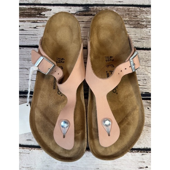 PAPILLIO Birkentock Gizeh Platform Sandal Women 42 L 11 Pale Pink Nubuck Leather